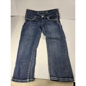 Miss Chic New Fashion Embellished Flare Leg‎ Jeans Pants Women's Size 9